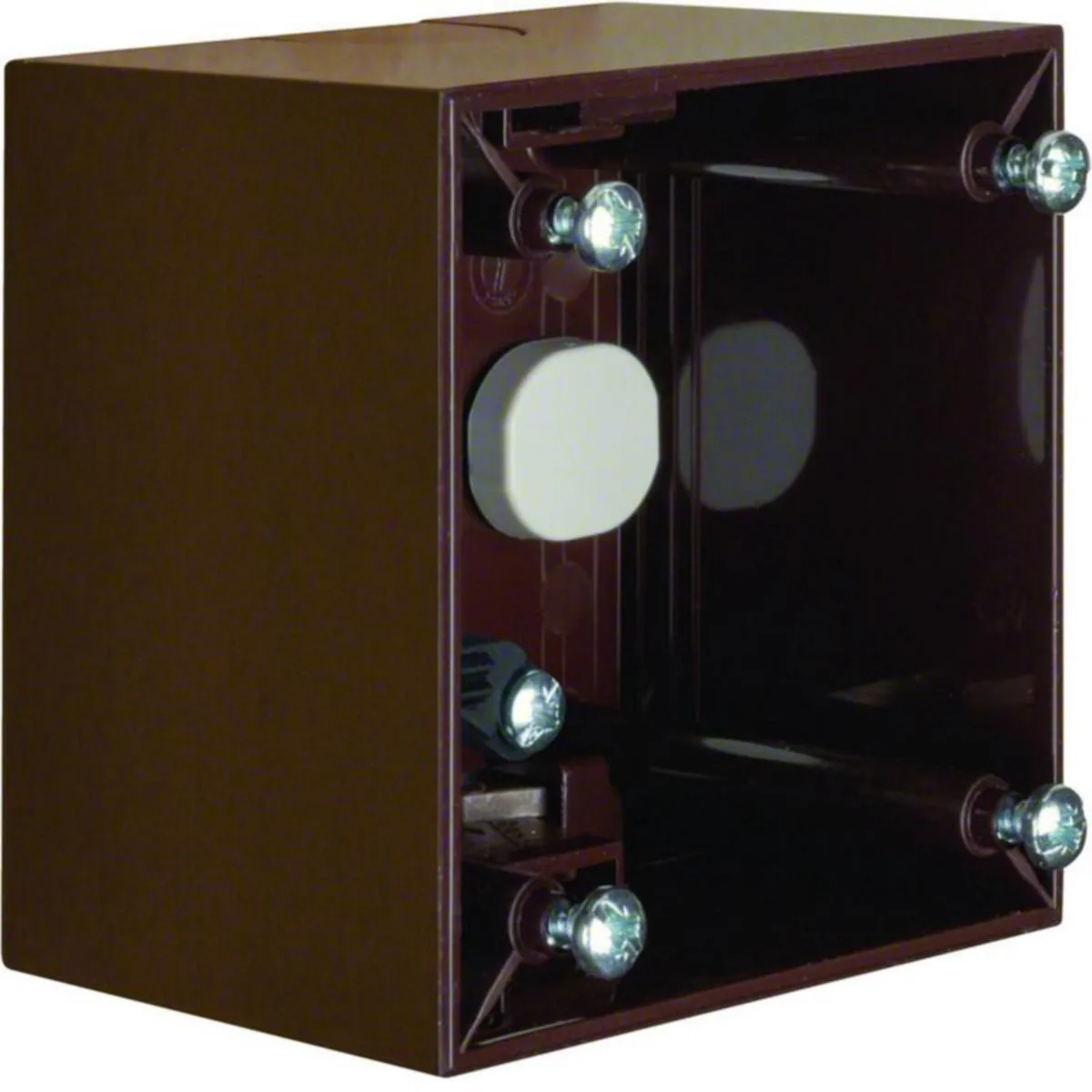 Pintakojerasia Hager Integro Flow 1f. d=41mm brown – ruskea