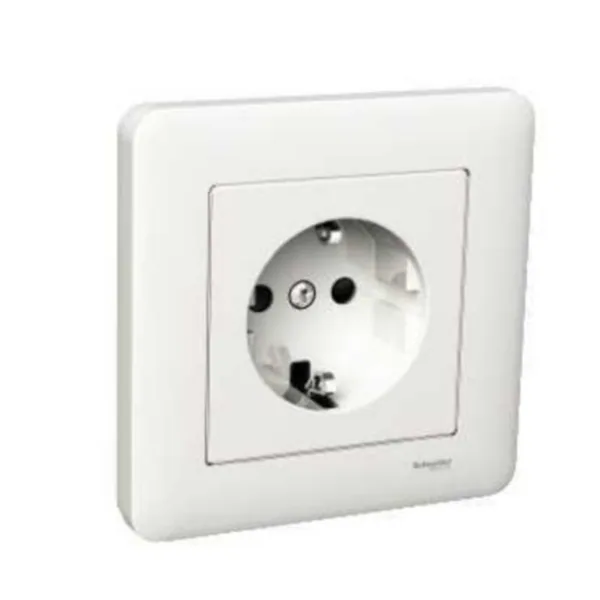 Pistorasia Schneider Electric Exxact 1-osainen kokopeitelevyllä 1S/16A/IP21 UPJ VAL 50 BLK