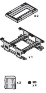 DIN-kiskokehys Hager orion plus - DIN-KISKOKEHYS ORION PLUS FL980A PE-K. 350X300 2X12M