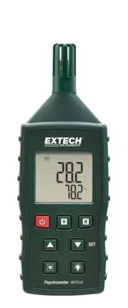 Kosteus/lämpömittari Psykrometri RHT510 Extech