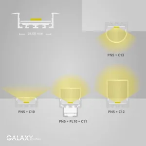 Valoprofiili/-nauha Galaxy Profiles PN - LED-PROFIILI GALAXY PN5 LED UPPOAS. PROF. 2M ELOKS