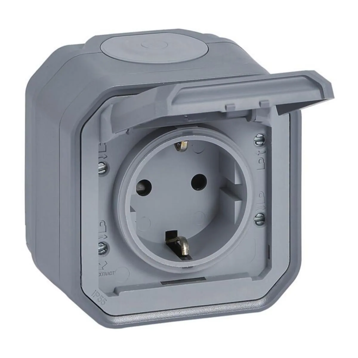 Pistorasia Legrand Plexo GERM SKT SCREW GREY SURFACE – harmaa
