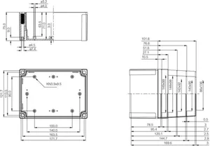 Asennuskotelo PC Fibox MNX 180x130 - ASENNUSKOTELO PC FIBOX PC 150/100 XHG