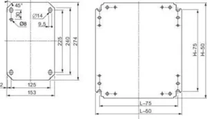 Kiinnitysalustat Thalassa Schneider Electric Universal Enclosures PLM seinäkaapeille - ASENNUSLEVY UNIVER. ENCLOSURES NSYMM3025. 300X250 KXL