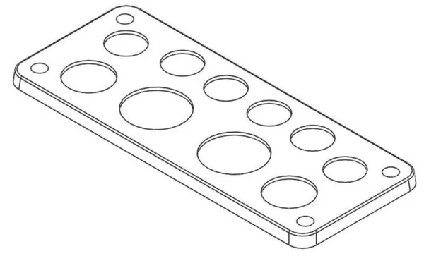 Läpivientilaippa Selcast II-AIHIOL. 6XØ23 2XØ29 2XØ38
