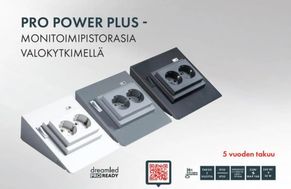 Monitoimipistorasia Dreamled Pro Power Plus - SÄHK LISÄTARV DREAMLED POWER + PRO2S16A35WIP20PPJ KYT/VAL