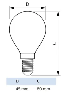 Pienkupulamppu Philips MASTER Value - PIENKUPULAMPPU MASTER VALUE D3.4-40W E14 P45 927 FR G470LM