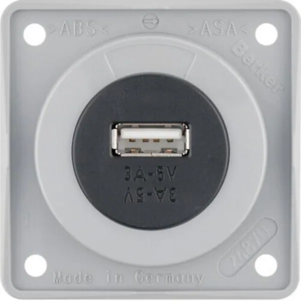 Pistorasia Hager Integro Flow 1USB/3A/12VDC UR HAR