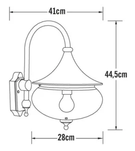 Seinävalaisin ulko Konstsmide Libra - SEINÄVALAISIN ULKO KONSTSMIDE LIBRA 619-250 IP23 E27 VA