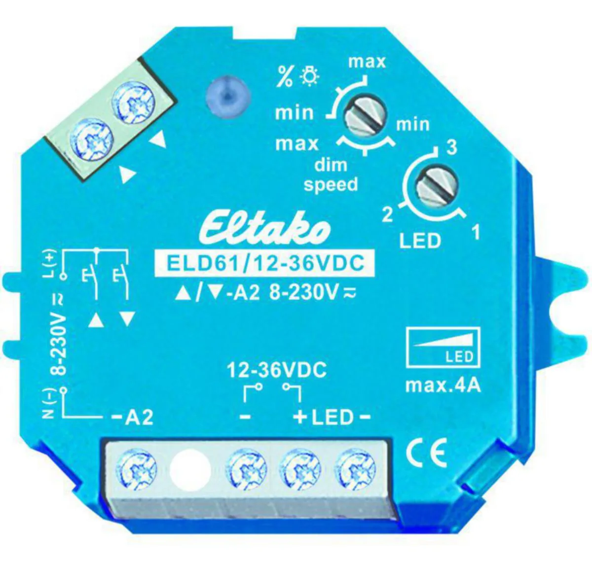Valonsäädin Eltako rasia - VALONSÄÄDIN ELTAKO PWM 4A 12-36VDC