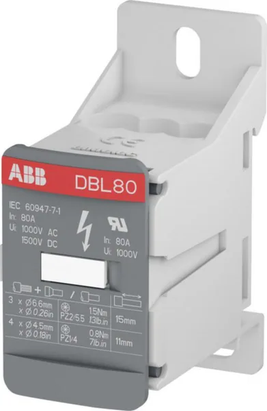 Haaroitusliitin TE / ABB Entrelec -liittimet HAAROITIN TE/ABB DBL80