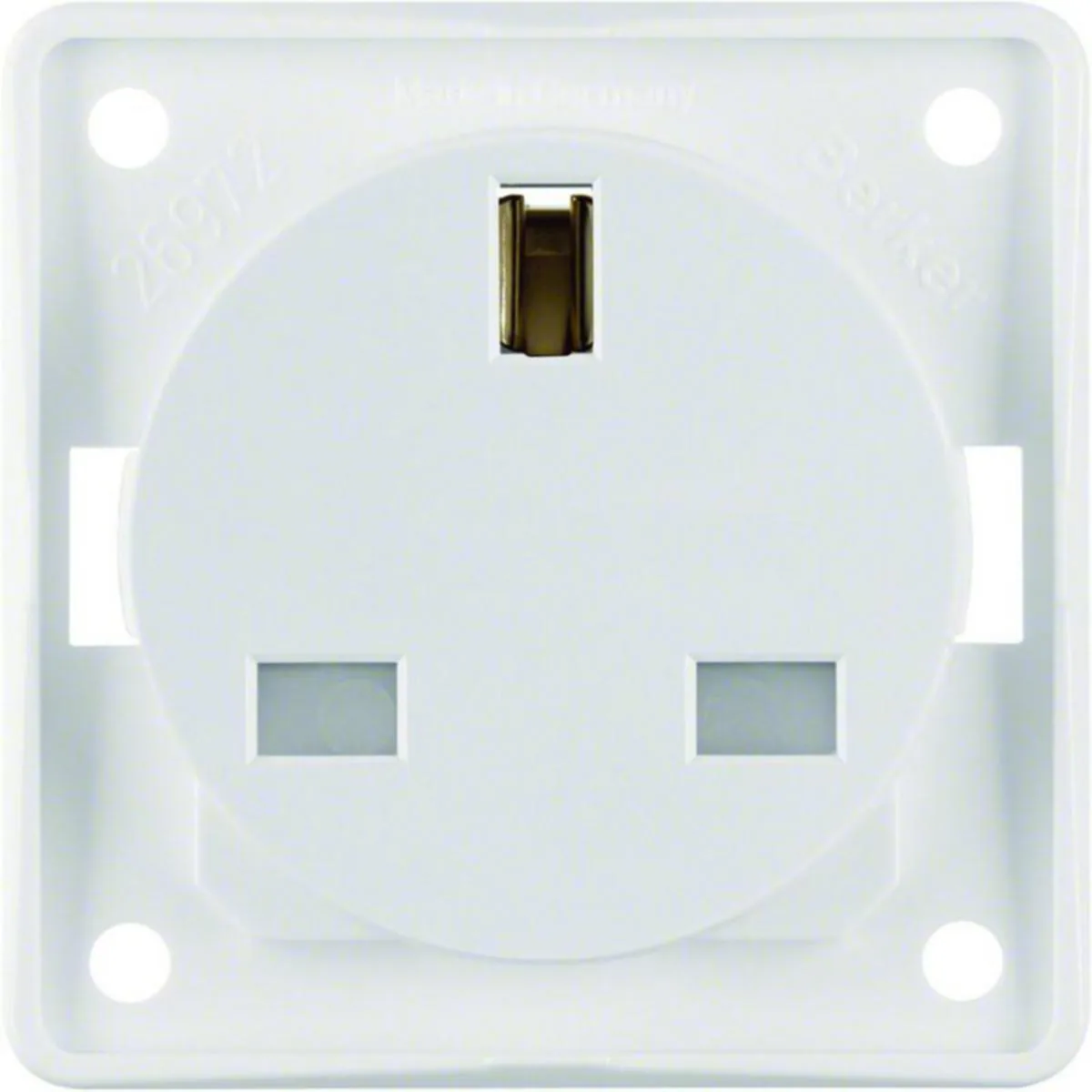 Pistorasia Hager Integro Flow 1BS/16A/250VAC UKR VAL – valkoinen