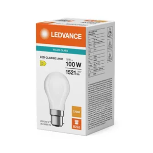 Vakiolamppu Ledvance Value Classic - VAKIOLAMPPU VALUE CLASSIC CLA 11W/827 1521LM B22D FR