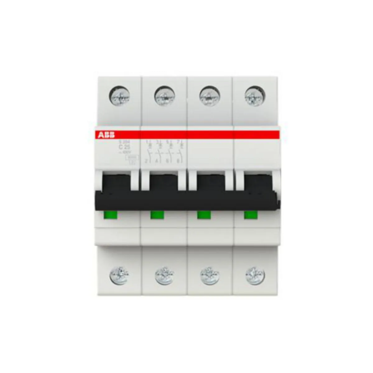Johdonsuojakatkaisija ABB S200 C-käyrä 4-nap S204-C25 C25A