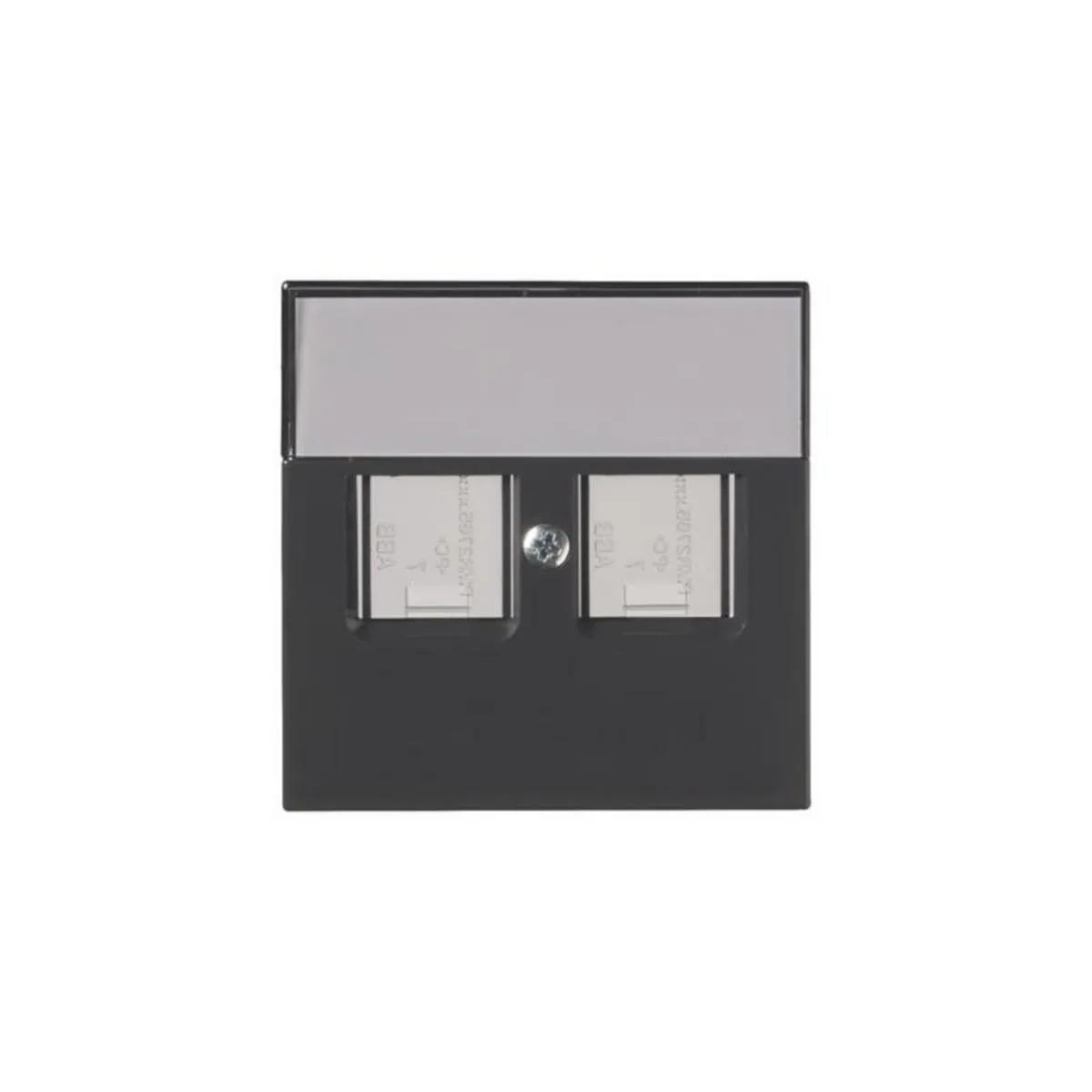 Keskiölevy ABB Impressivo RJ45 pölyluukut 2XRJ45. MMUS – musta