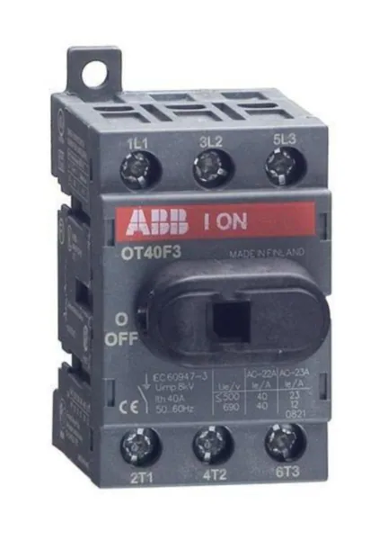 Kuormankytkin vipu ABB 3-napainen OT40F3 40A. 3-NAP