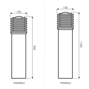 Lattiavalaisin Karlux Pollari Sepe - LATTIAVALAISIN POLLARI SEPE POL.SEPE.MU-100W-E27 IP44