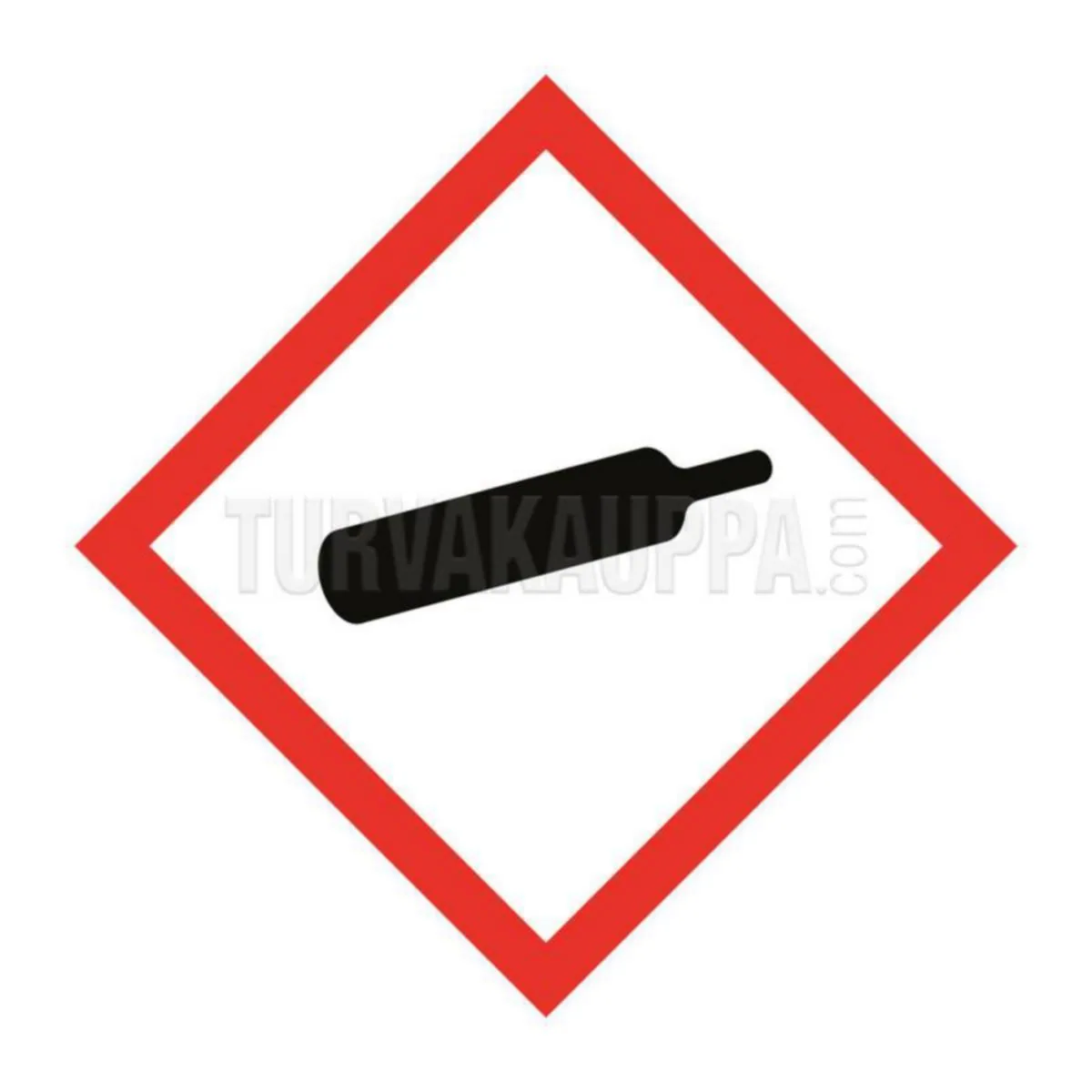 Merkintäkilpi ST muovia CLP - MERKINTÄKILPI CLP ST PAINEKAASUT 100x100mm MUOVI