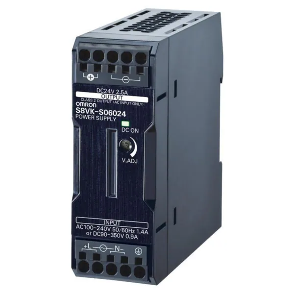 Teholähde Omron S8VK-S, S8VK-S06024. 60W. 24VDC. 2.5A