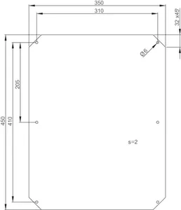 Asennuslevy Fibox MP Arca - ASENNUSLEVY FIBOX ARCA MPS 5040 KOKO: 500x400x210mm