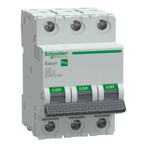 Johdonsuojakatkaisija Schneider Electric Easy9 C-käyrä 3-nap 6kA - JOHDONSUOJAKATKAISIJA EASY9 MCB 3C20 6KA