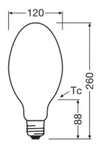 Ympärisäteilevä lamppu Ledvance HID LED HQL FIL - LED-LAMPPU HQL LEDVANCE HQL LED FIL 60W/827 8100LM E40