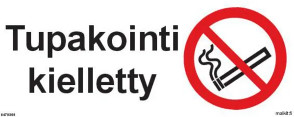 Merkintätarra Malkit Kielto TUPAKOINTI KIELLETTY 200X80