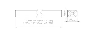 Pinta-/ripustusvalaisin Greenled Phi Vision - PINTA-/RIPUSTUSVAL. GREENLED IP20 70W 1720 DIRI 840 DALI WH