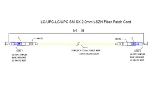Kytkentäkaapeli-kuitu SM LA-FIBER - KYTKENTÄKAAPELI-KUITU LA-FIBER LC/UPC-LC/UPC SM SIMPLEX 1M