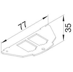 Liitinlevy Hager Electraplan.VE-EE - LIITINLEVY ELECTRAPLAN.VE-EE 2-OS. BTR 19.5X14.85