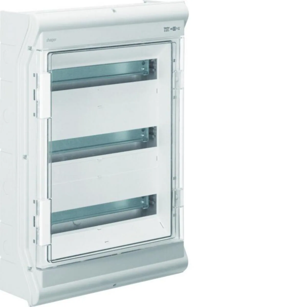Moduulikotelo pinta Hager Vector IP65 VE318SN 3x18MOD PC-UV