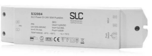 Elektroninen liitäntälaite SLC DIM VIRTALÄHDE 24VDC 100W PUSHDIM