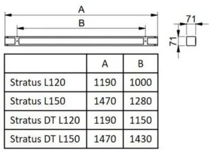 Ripustusvalaisin Exaktor Stratus - RIPUSTUSVALAISIN STRATUS STRATUS L150 6000LM 840R DE F