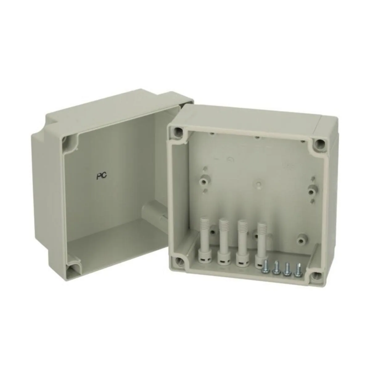 Asennuskotelo ABS Fibox MNX 130x130, ABS 125/100 HG