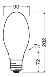 Ympärisäteilevä lamppu Ledvance HID LED HQL FIL - LED-LAMPPU HQL LEDVANCE HQL LED FIL 38W/840 6000LM E40