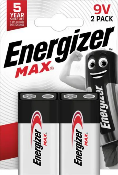 Paristo alkali Energizer Max 9V/522/6LR61 2-PAK