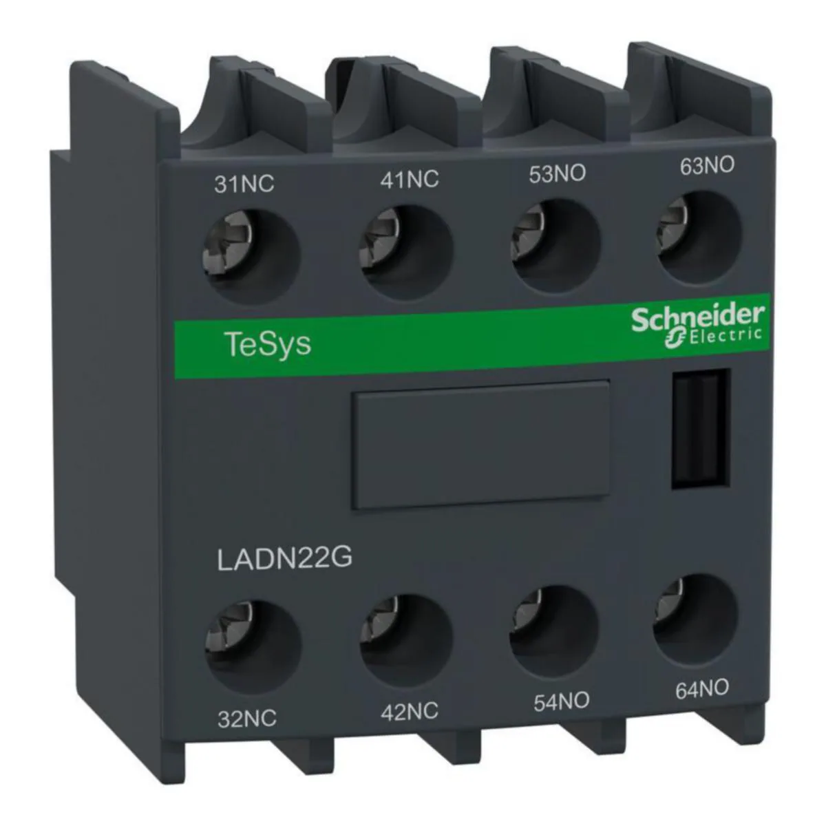 Apukosketin Schneider Electric TeSys LAD LADN22G, PÄÄLLE 2S+2A