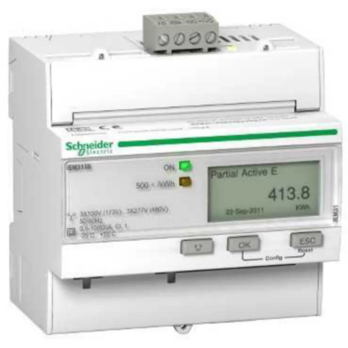 Energiamittari Schneider Electric Acti 9 iEM3000-sarja IEM3150 ENERGIAMITT 63A MODBUS