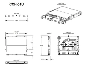 Paneeli-kuitu Corning Everon - PANEELI-KUITU EVERON 19" 1U CCH PÄÄTEPANEELI 2XCCHE