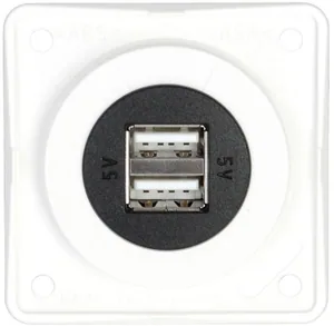 Pistorasia Hager Integro Flow - PISTORASIA INTEGRO FLOW 2USB/2.5A/12VDC UR VAL