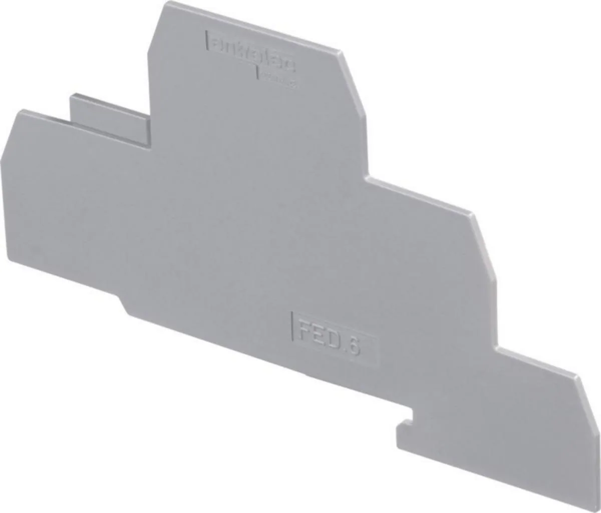 Päätylevy TE / ABB Entrelec -liittimet 1MM, D4/60 – harmaa