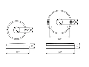 Yleisvalaisin Ensto Lumo - YLEISVALAISIN LUMO IP44 LED 9W 830/840