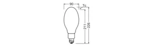 Ympärisäteilevä lamppu Ledvance HID LED HQL FIL - YMPÄRISÄTEILEVÄ LAMPPU HID LED HQL FIL P 32W/840 6000LM E27