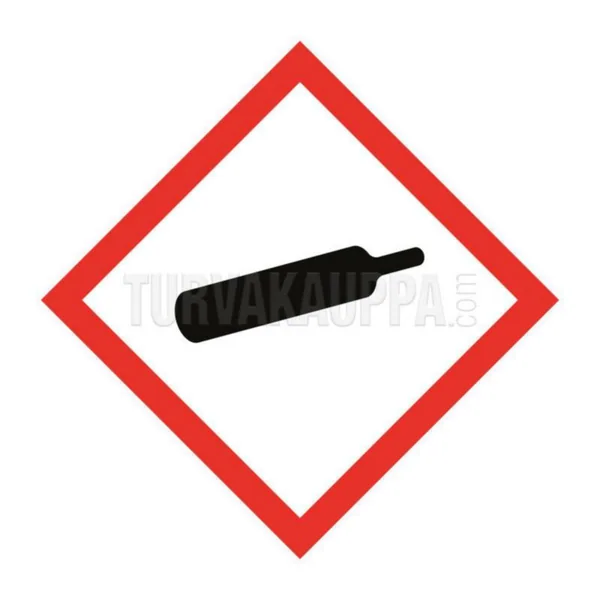 Merkintäkilpi ST muovia CLP PAINEKAASUT 250x250mm MUOVI