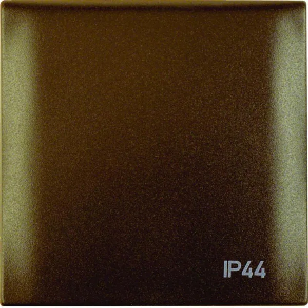 Peitelevy Hager Integro Flow 1f IP44 w. lid brown