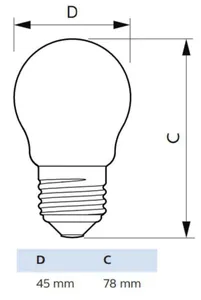 Pienkupulamppu Philips MASTER LED - PIENKUPULAMPPU MASTER LED E27 922/927 340LM 25=3W P45 CL