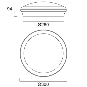 Pinta-asennusvalaisin Sylvania Start Surface - PINTA-ASENNUSVAL START SURFACE IP54 300MM 2000LM 830/840