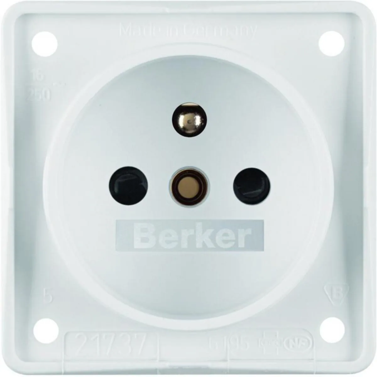 Pistorasia Hager Integro Flow 1FR/16A/250V UKR VAL – valkoinen