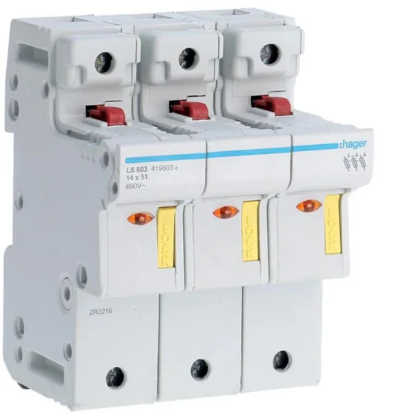 Putkisulakealusta Hager LS603 3-NAP L51 PUTKISUL
