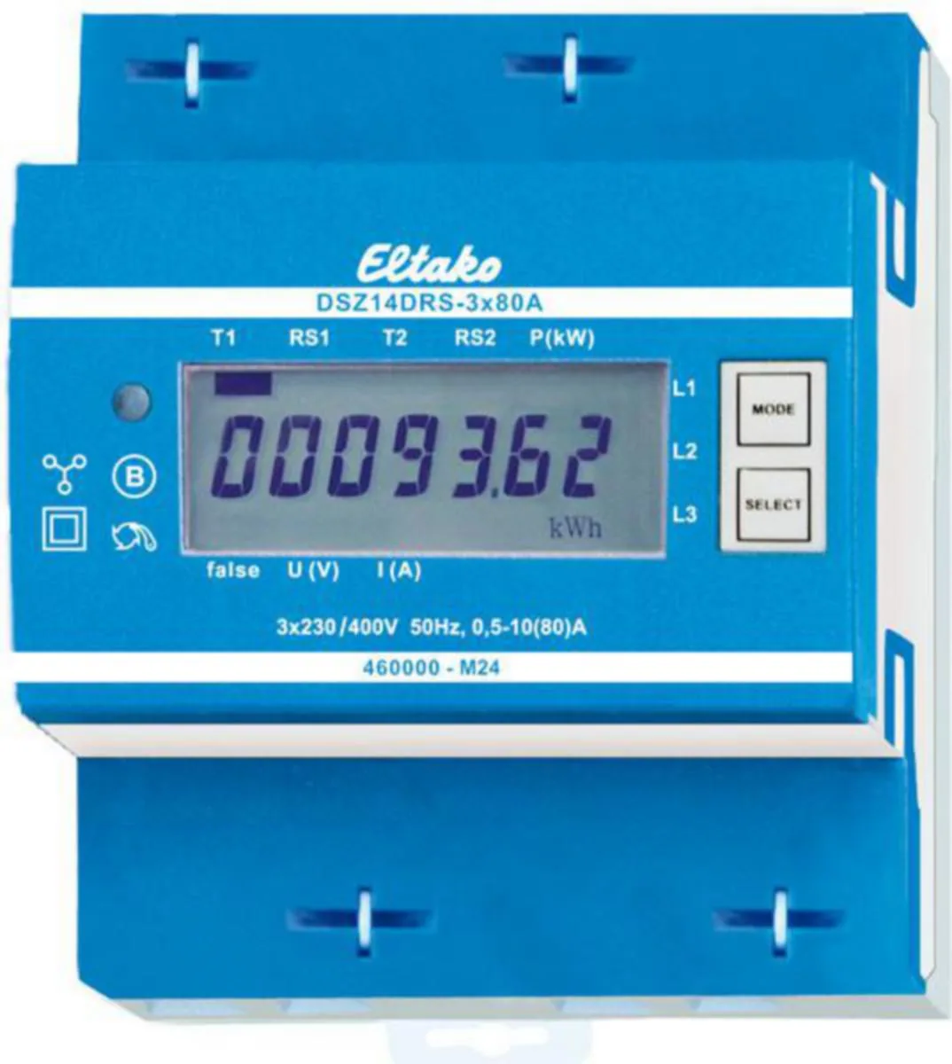 Energiamittari Eltako DSZ14DRS-3x80A - ENERGIAMITTARI DIN 3-VAIHE,80A,LANGATON,ENOCEAN